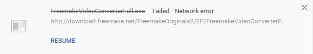 freemake download network error