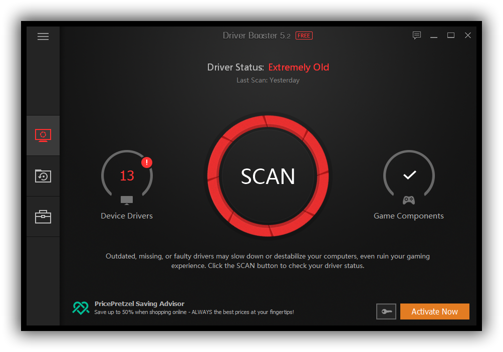 iobit driver booster scan