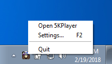 quit 5kplayer for uninstalling