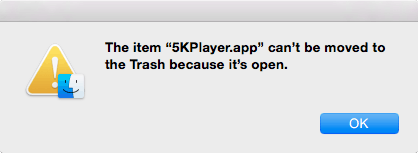 remove 5kplayer error notification