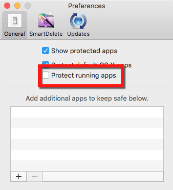 uncheck prevent running apps