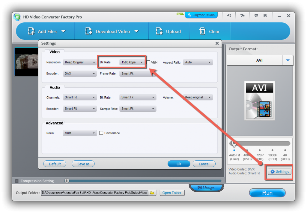 Wonderfox Very H264 to AVI converter for M2TS H264 to AVI Converting