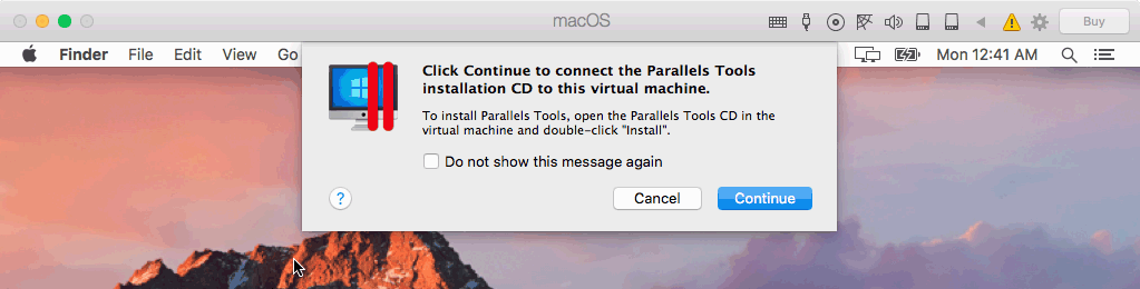 install parallels tools