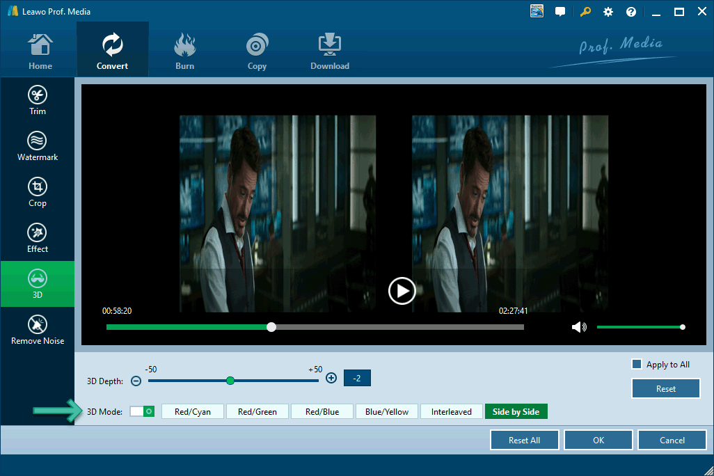 2D Bluray/DVD/Video to MP4 MKV for TVs VR Headsets