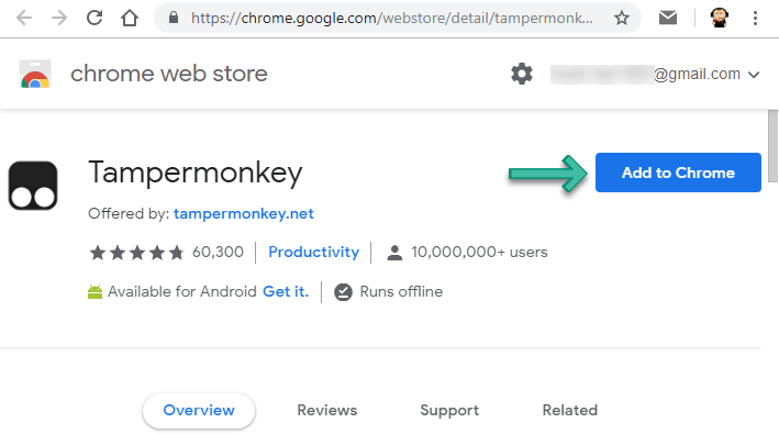 Install Tampermonkey