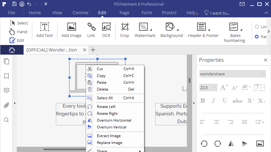 PDFElement Image Editing