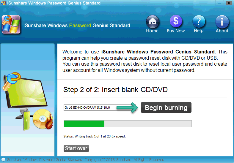 isunshare windows password genius 32 bit