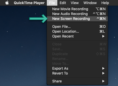 screen recording quicktime with audio