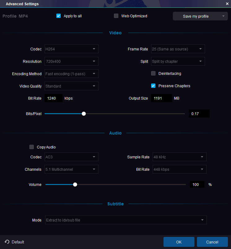 DVDFab Advanced Settings