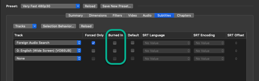 handbrake for mac subtitles