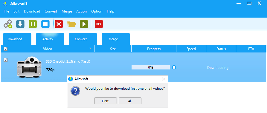 allavsoft failed download