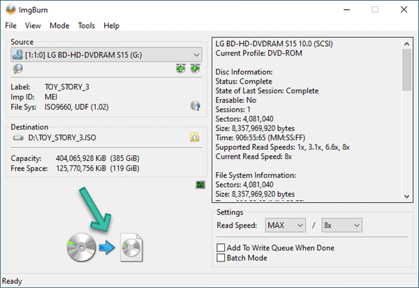 create blu ray iso imgburn