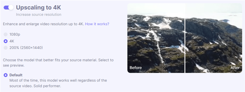 AI Video Upscaling to 4K