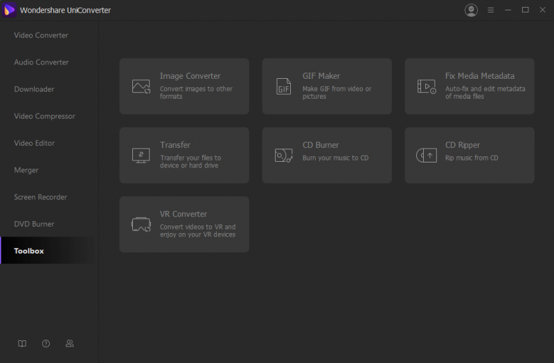 uniconverter-toolbox UniConverter: Toolbox