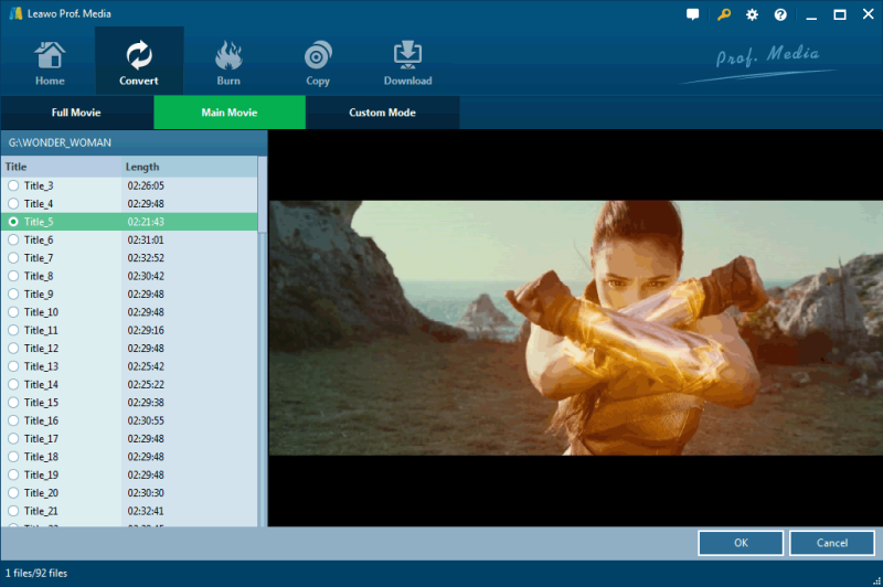 main mode for bluray ripping